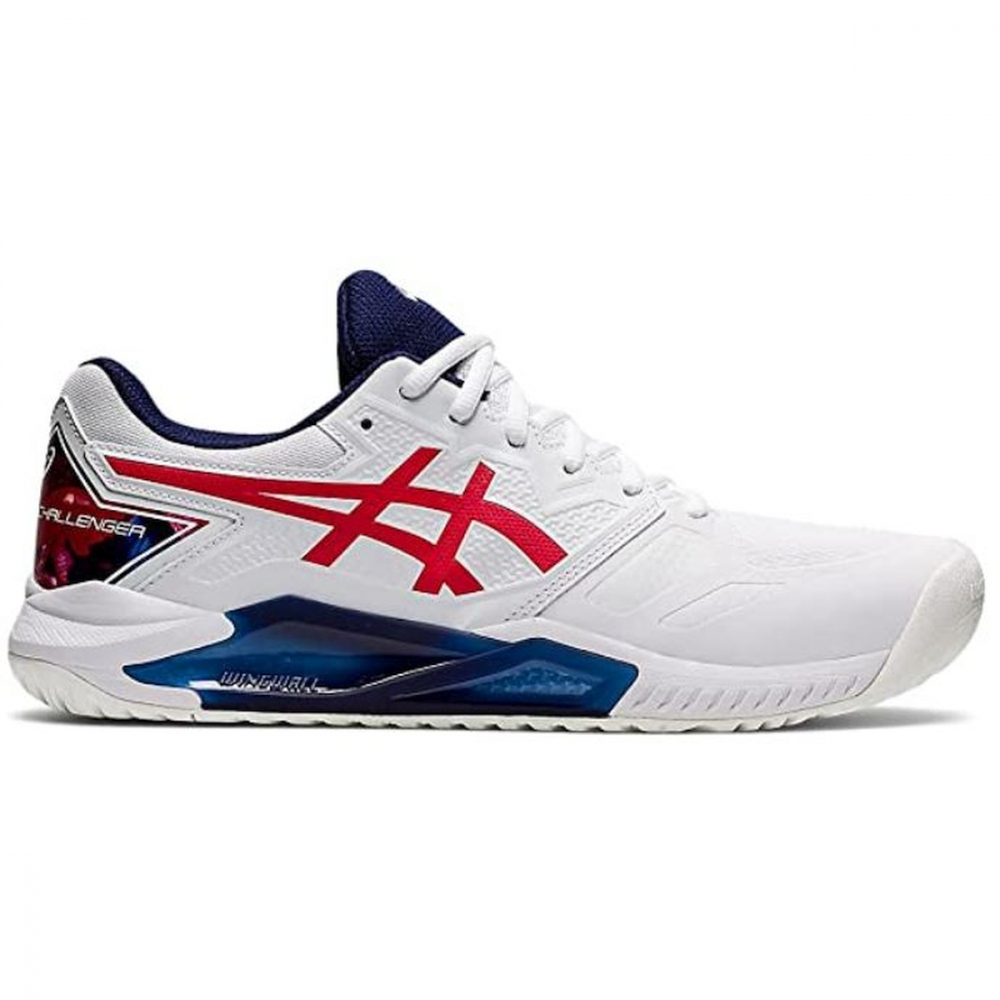 Asics Men's GelChallenger 13 L.E. Tennis Shoes (White/Classic Red)