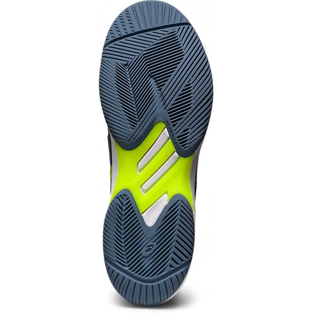 Asics Men's Solution Swift FF Tennis Shoes (Steel Blue/Hazard Green)