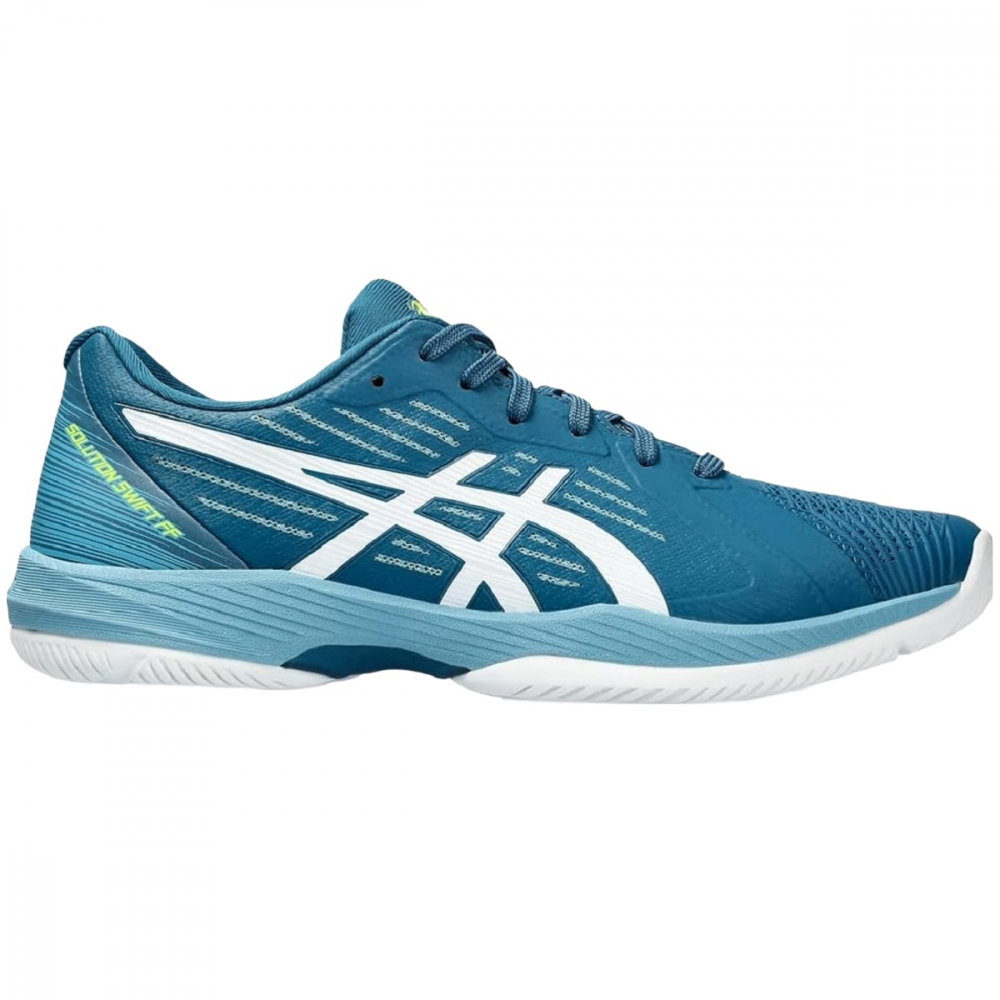 1041A298-402 Asics Men's Solution Swift FF Tennis Shoes (Restful Teal/White)