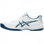1041A337-102 Asics Men's Gel-Game 9 Tennis Shoes (White/Restful Teal) - Left