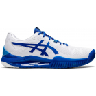 Asics Men’s Gel-Resolution 8 Tennis Shoes (White/Tuna Blue) -