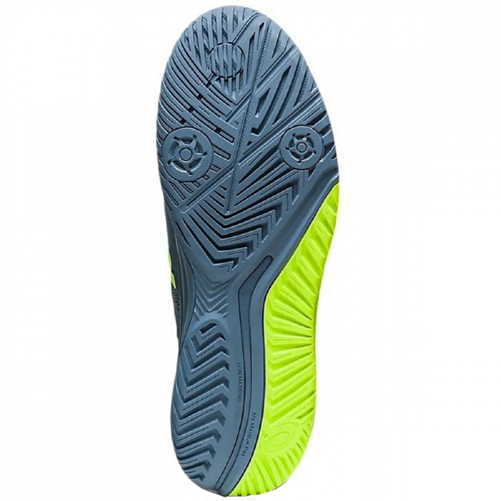 1041A376-400 Asics Men's Gel-Resolution 9  Wide Tennis Shoes (Steel Blue/Hazard Green) - Sole