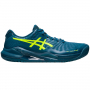 1041A405-400 Asics Men's Gel Challenger 14 Tennis Shoes (Restful Teal/Safety Yellow)