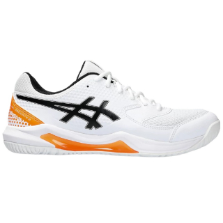 1041A409-100 Asics Men's Gel-Dedicate 8 Tennis Shoes (White/Shocking Orange)