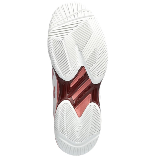 1042A136-105 Asics Women's Solution Speed FF 2 Tennis Shoes (White/Light Garnet) - Sole