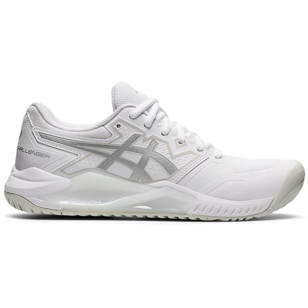 1042A164-100 Asics Women's Gel Challenger 13 Tennis Shoes (White/Pure Silver)