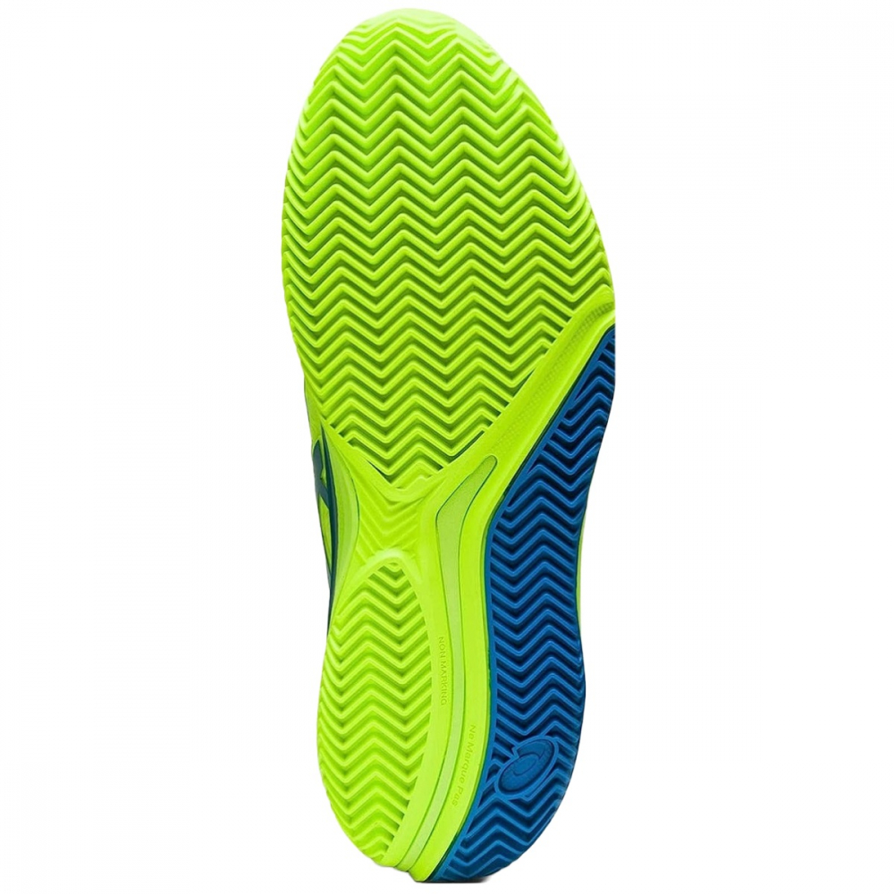 1042A224-300 Asics Women's Gel-Resolution 9 Clay Tennis Shoes (Hazard Green/Reborn Blue) - Sole