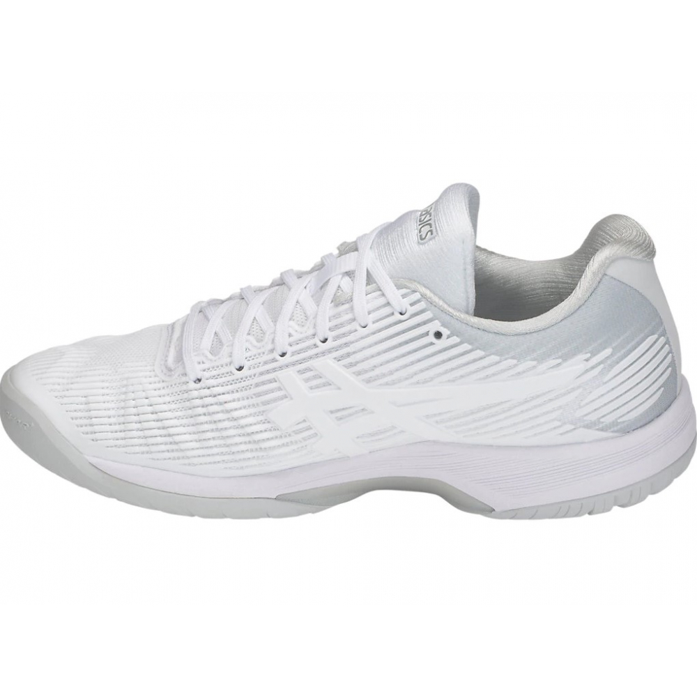 Asics Women's Solution Speed FF Tennis Shoes (White/Silver)