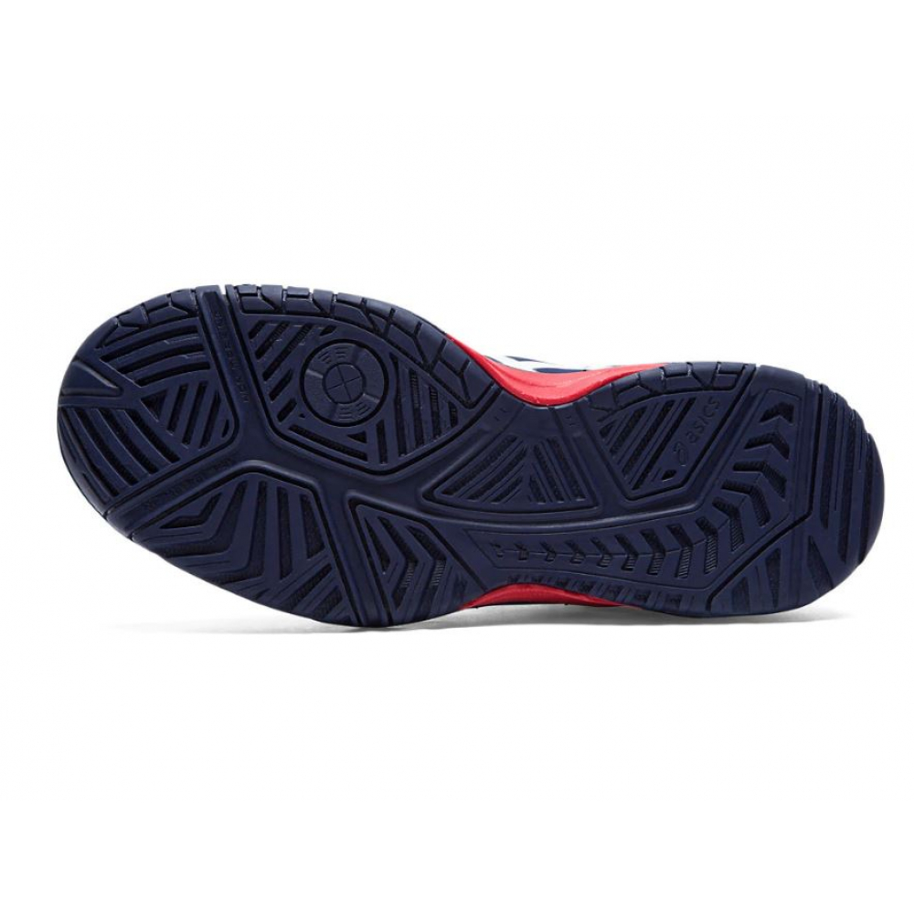 Asics Junior Gel Resolution 8 GS Tennis Shoes (Peacoat/Classic Red)