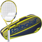 Babolat Boost Aero + Yellow Club Bag Tennis Starter Bundle -