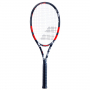 121223-162 Babolat Evoke 105 Strung Tennis Racquet (Black/Orange)