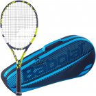 Babolat Boost Aero + Blue Club Bag Tennis Starter Bundle (Yellow) -