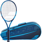 Babolat Pure Drive 26 Junior Tennis Racquet (Blue/Black) bundled w Blue Essentials Racquet Holder -