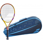 Babolat Pure Aero Rafa Jr 26 + Blue Club Bag Tennis Bundle -