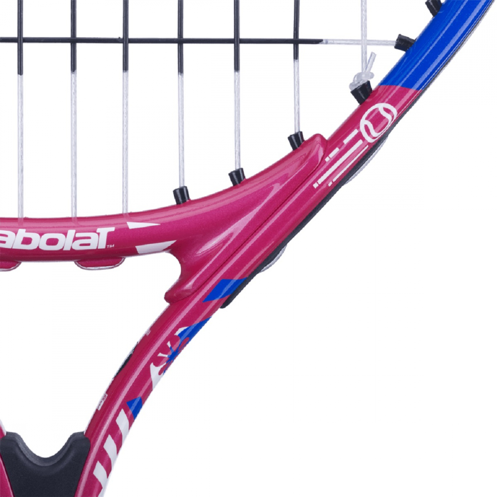 140490 Babolat B'Fly Junior 19 Inch Tennis Racquet (Blue/Pink) - Closeup