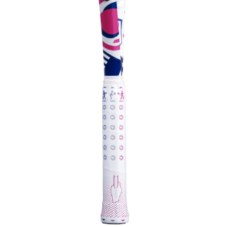 140492 Babolat B'Fly Junior 21 Inch Tennis Racquet (White/Pink) - Handle