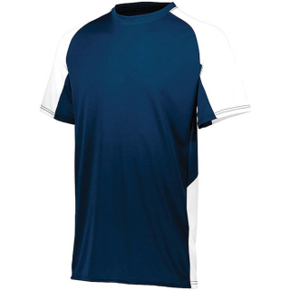 1517-301 Augusta Men's Cutter Crew Neck Tennis Shirt (Navy/White)