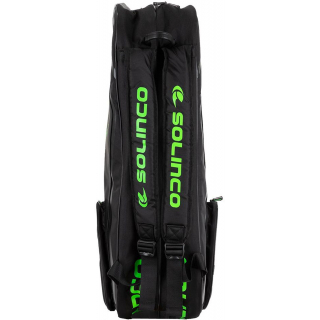 1920135 Solinco Tour 6 Pack Tennis Racquet Bag (Black/Neon Green)