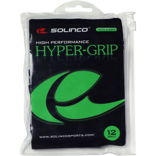 1920367 Solinco HyperGrip White Overgrip (12 Pack)