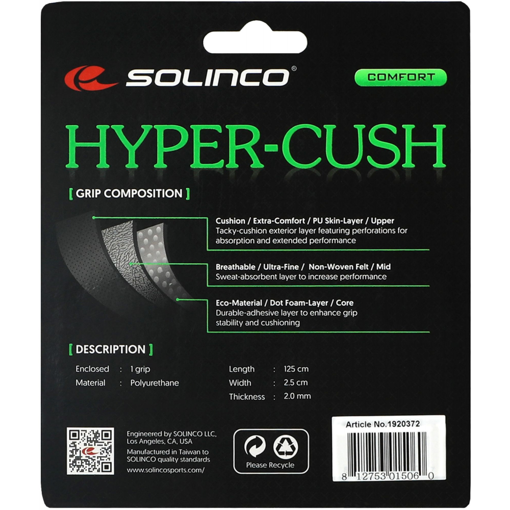 1920372 Solinco Hyper-Cush Replacement Grip (White)