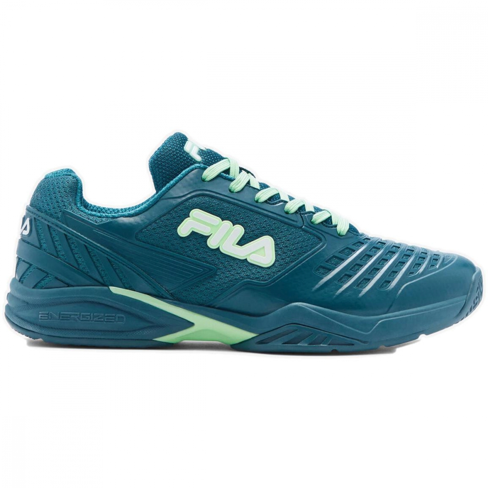 1TM01776-415 Fila Men's Axilus 2 Energized Tennis Shoes (Blue Coral/Green Ash/White)