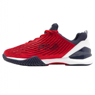 1TM01778-125 Fila Men's Speedserve Energized Tennis Shoes (White/Fila Red/Fila Navy)  Left