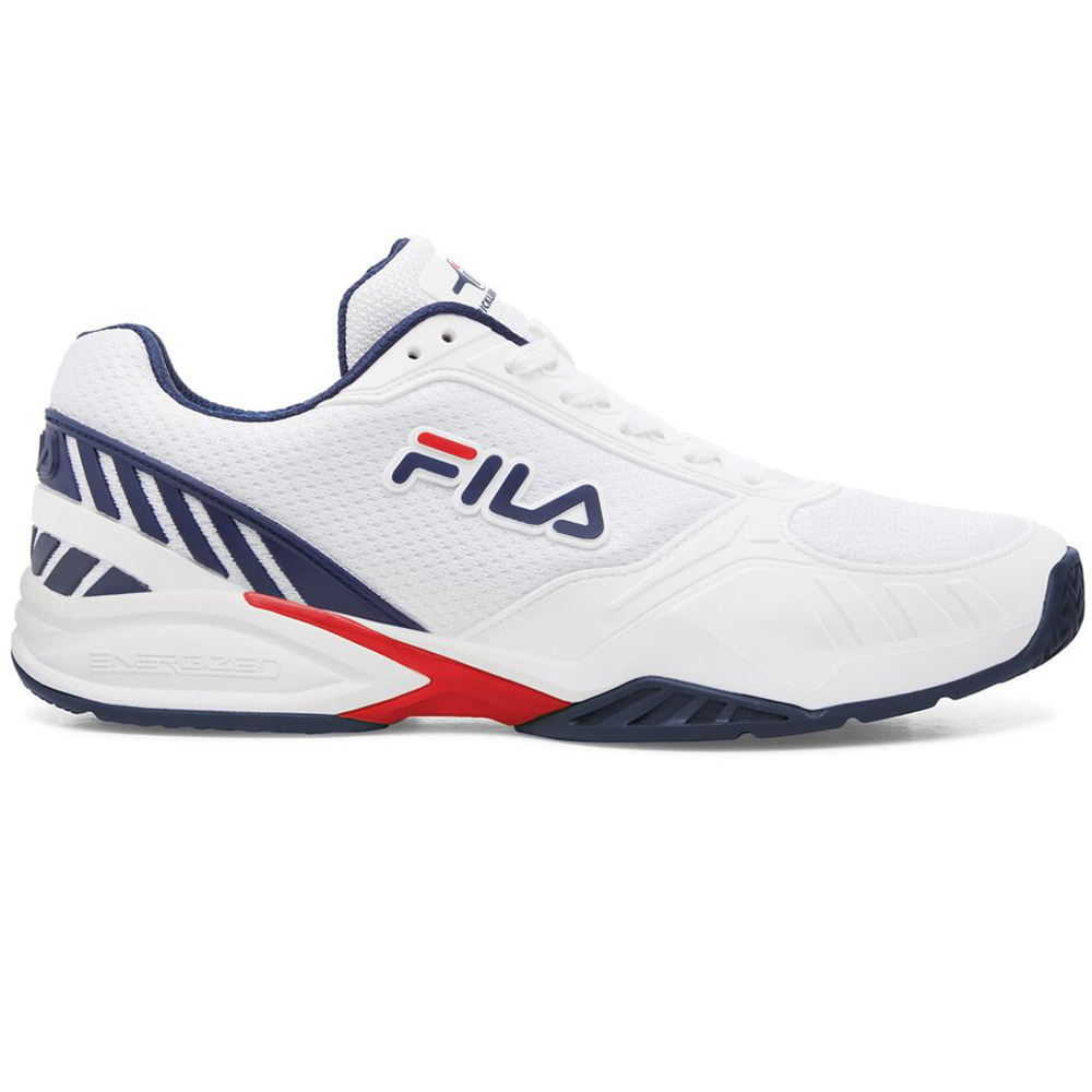 Fila Men's Volley Zone Pickleball Court Shoes (WHT/FNVY/FRED)