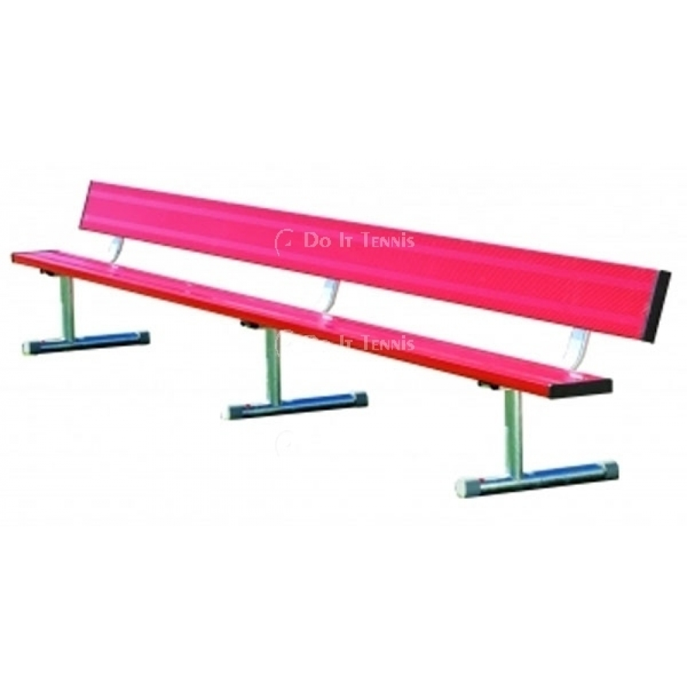 21' Permanent Bench w/Back (Assorted Colors)