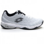 210734-5XS Lotto Men's Mirage 300 II Speed Tennis Shoes (White/Black/Vapor Gray) - Right