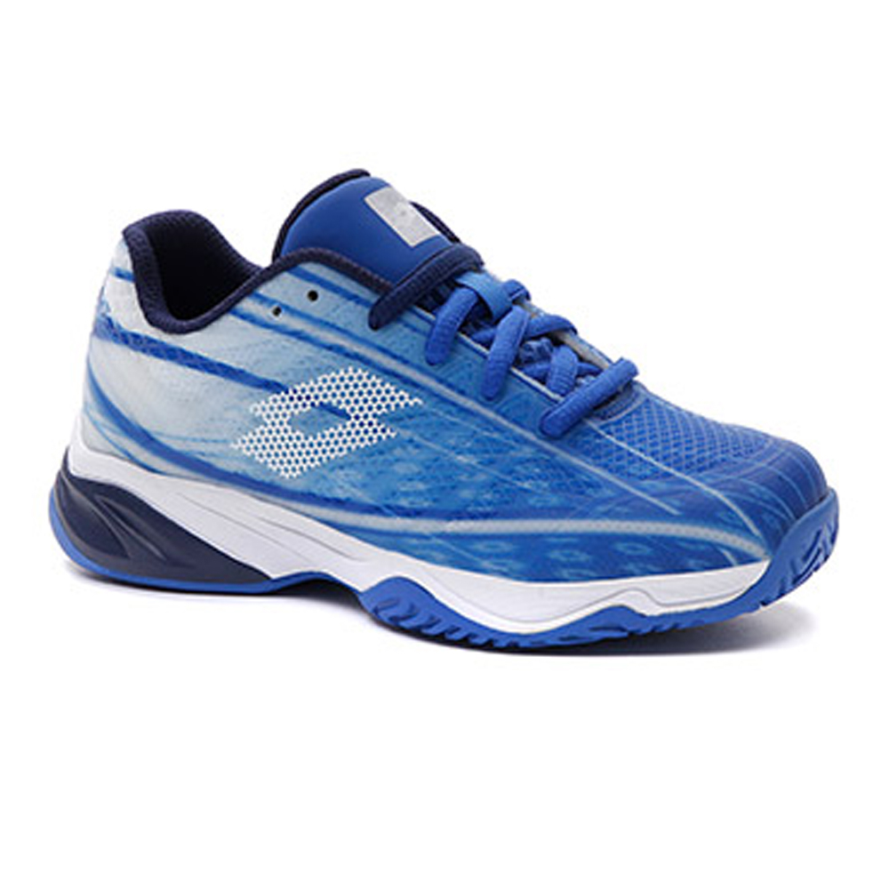 Lotto Junior Mirage 300 ALR Tennis Shoes (Nebulas Blue/All White/Navy Blue)