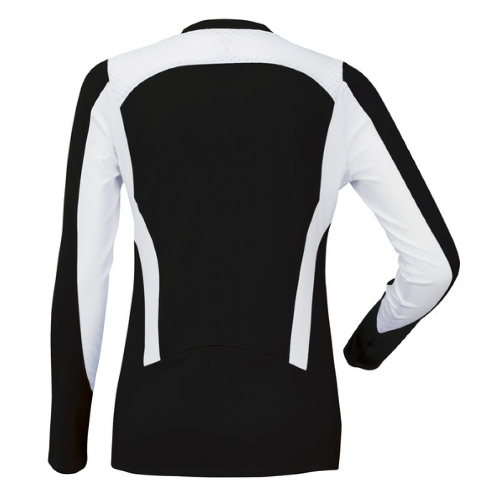 DUC Roll Women's Longsleeve Tennis Shirt (Black/White) [SALE]