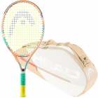 Head Coco Junior Tennis Racquet Bundled w a Tour 3R Tennis Bag (Chamomile/Corduroy White)  -
