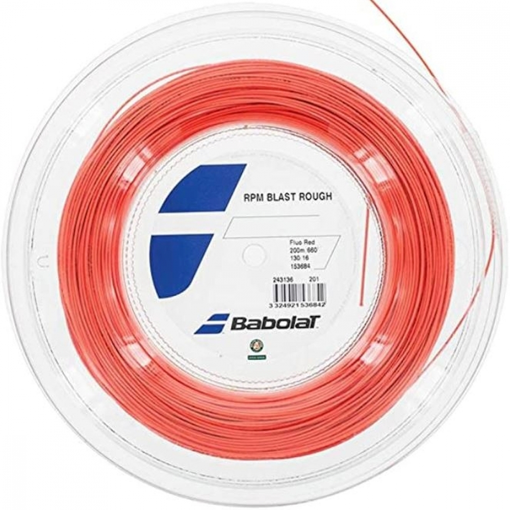 243140-201 Babolat Rpm Rough Tennis String Reel (Fluo Red)