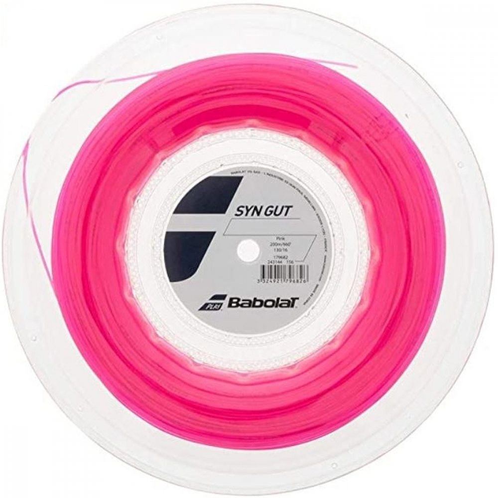 243144-156 Babolat Synthetic Gut Pink Tennis String (Reel)
