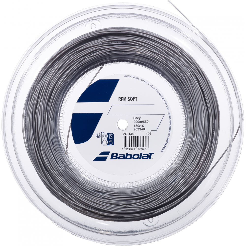 243146-107 Babolat RPM Soft Grey Tennis String (Reel)