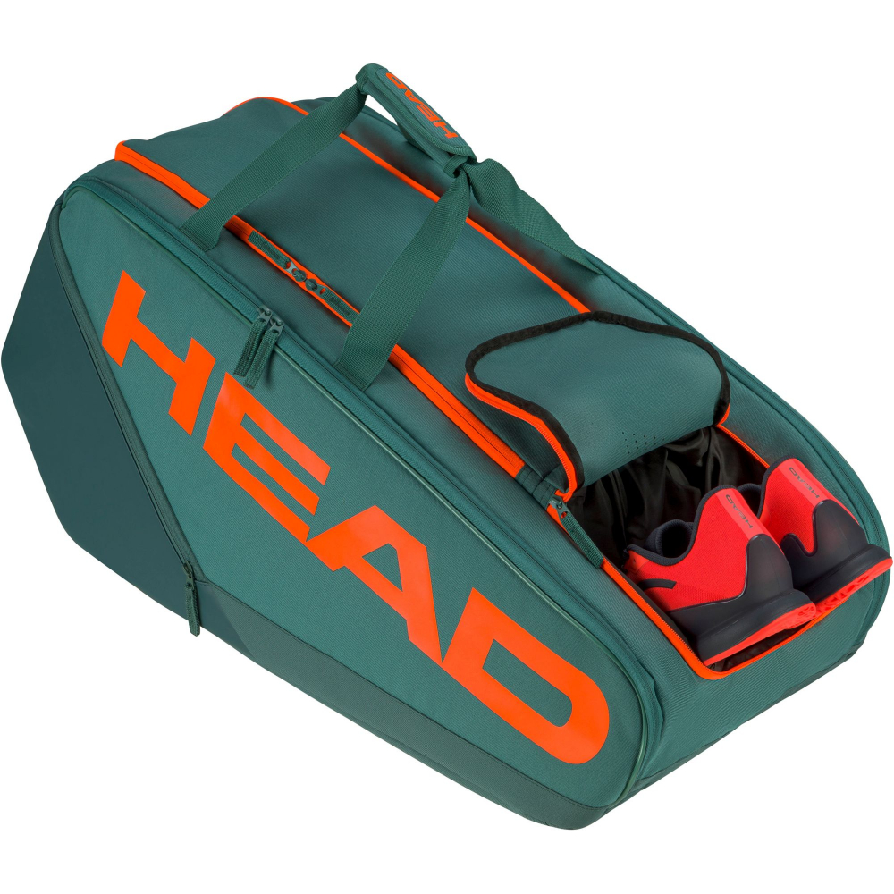 260203-DYFO Head Radical Pro 12R Tennis Bag (Dark Cyan/Fluorescent Orange)