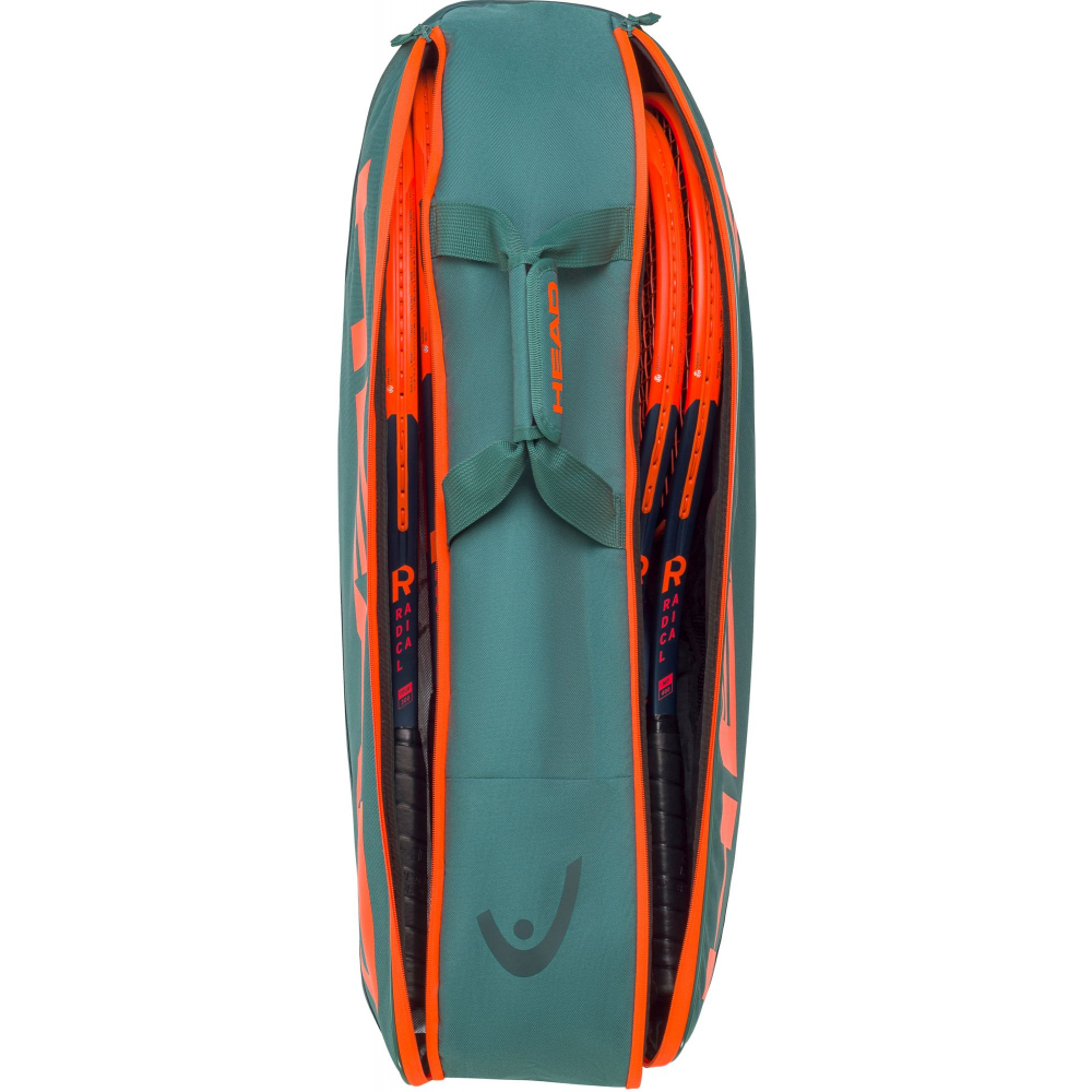 260223-DYFO Head Radical Pro 6R Tennis Bag (Dark Cyan/Fluorescent Orange)