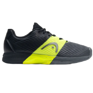 273102.PICKLEBALL Head Men's Revolt Pro 4.0 Pickleball Shoes (Black/Yellow) - Right