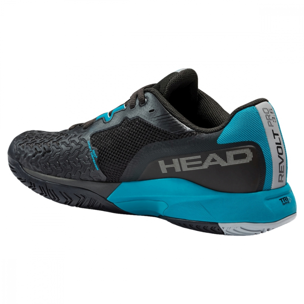 273121 Head Revolt Pro 3.5 Men's Tennis Shoes (Raven/Capri)