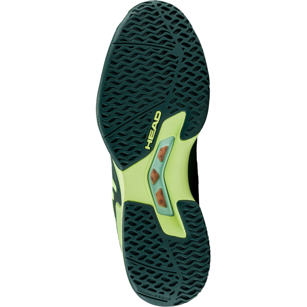 273143-FGLN Head Men's Sprint Pro 3.5 Clay Court Tennis Shoes (Forest Green/Light Green)