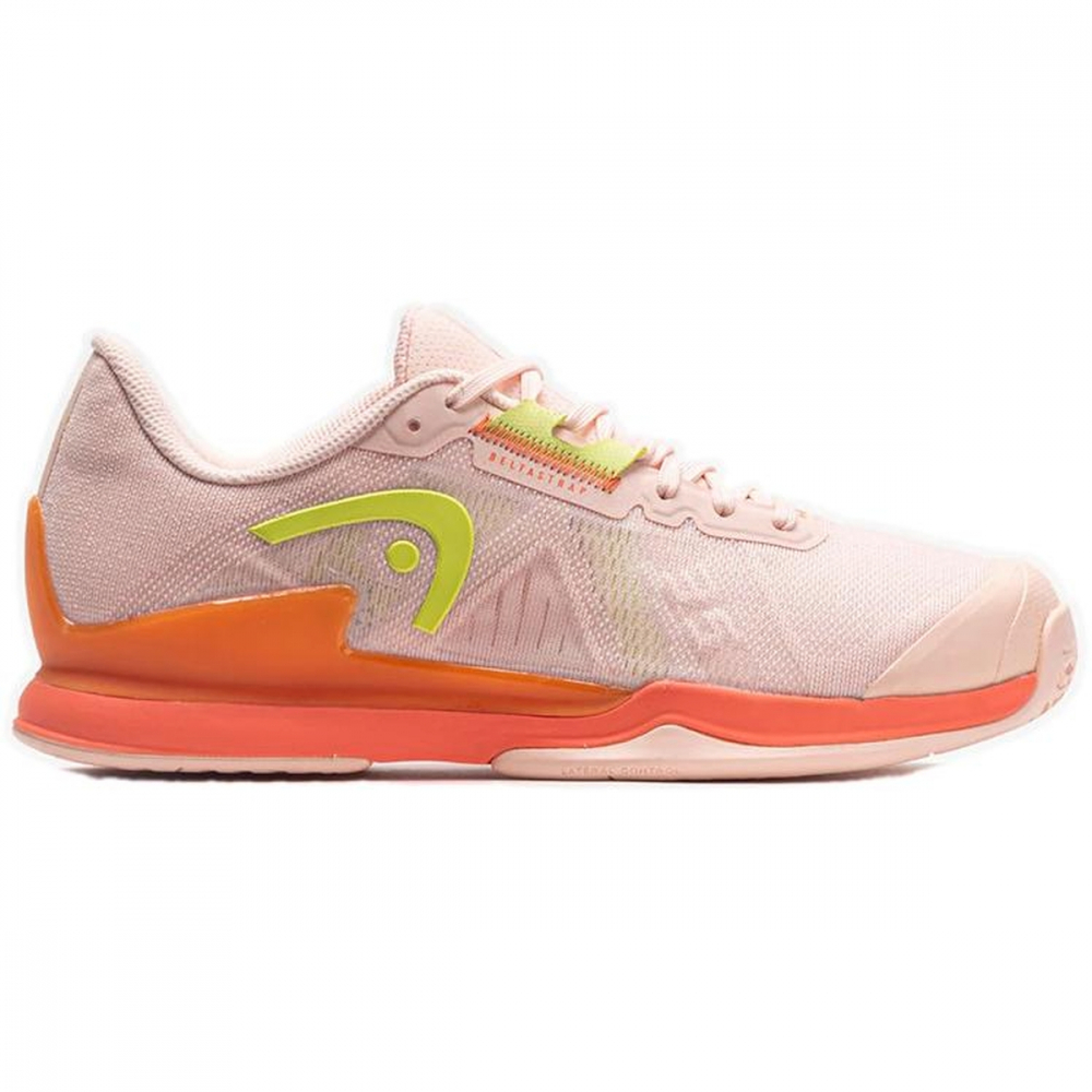 274022-SALI Head Women’s Sprint Pro 3.5 Tennis Shoes (Salmon/Lime)