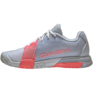 274102 Head Women's Revolt Pro 4.0 Tennis Shoes (Grey/Coral)