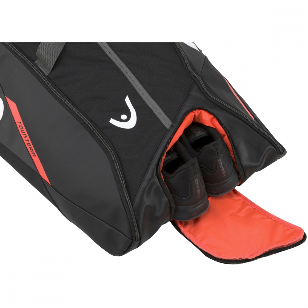 283422 Head Tour Team 12R Monstercombi Tennis Bag (Black/Orange)