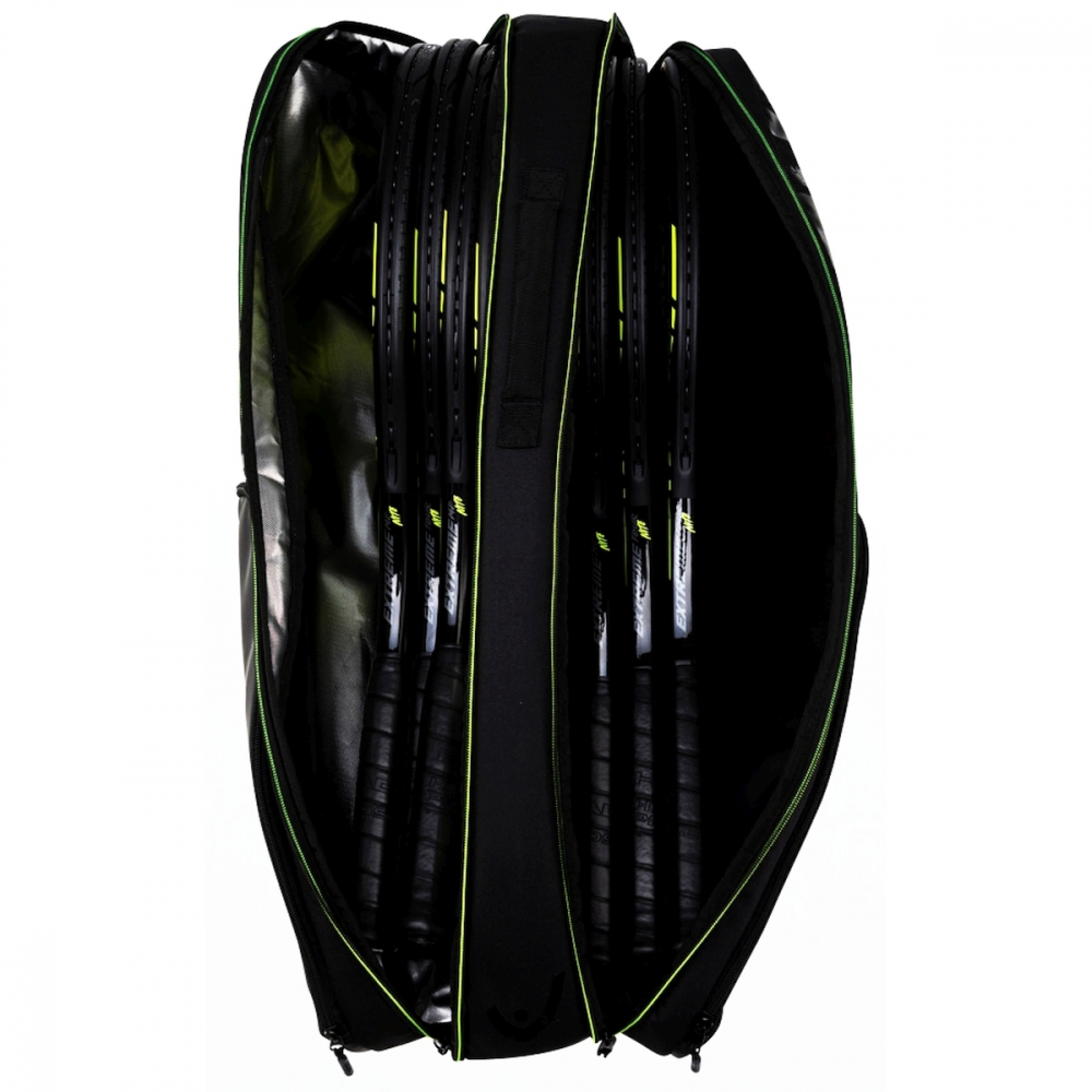 284131 Head Extreme Nite 6R Combi Tennis Bag (Black/Neon Yellow)