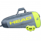 HEAD Core 3R Pro Tennis Racquet Bag (Grey/Yellow) -