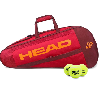 284241 - RDRD HEAD Core 6R Combi Tennis Racquet Bag (Red/Dark Red)
