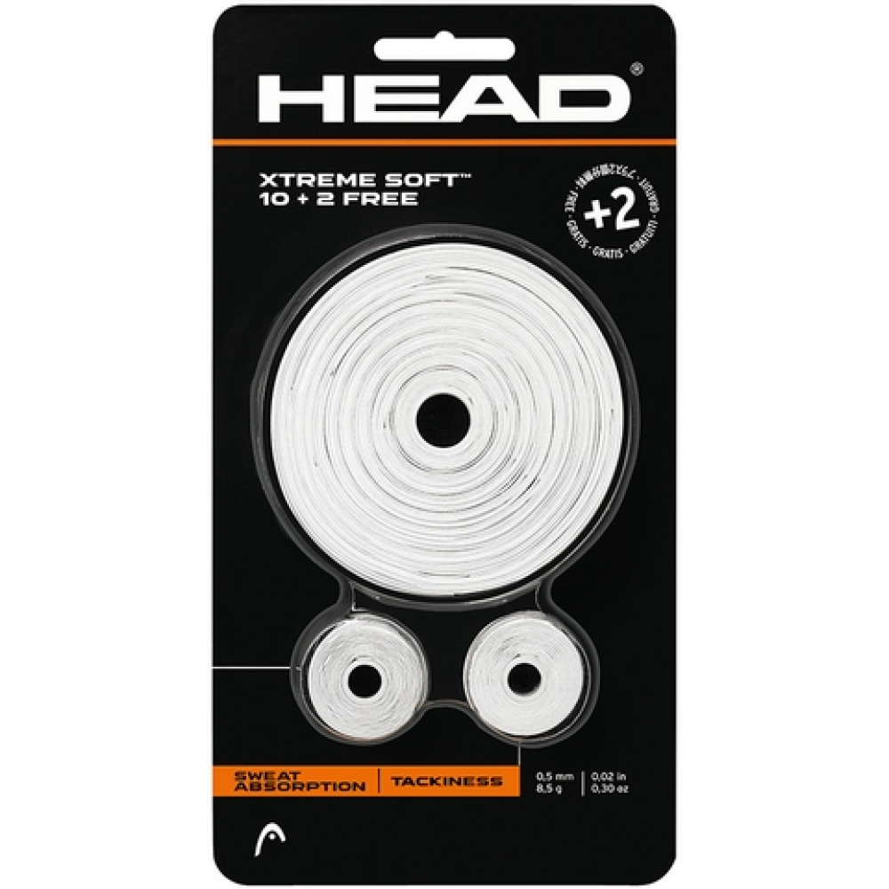 Head Xtreme Soft 10 + 2 Over Grip (White)