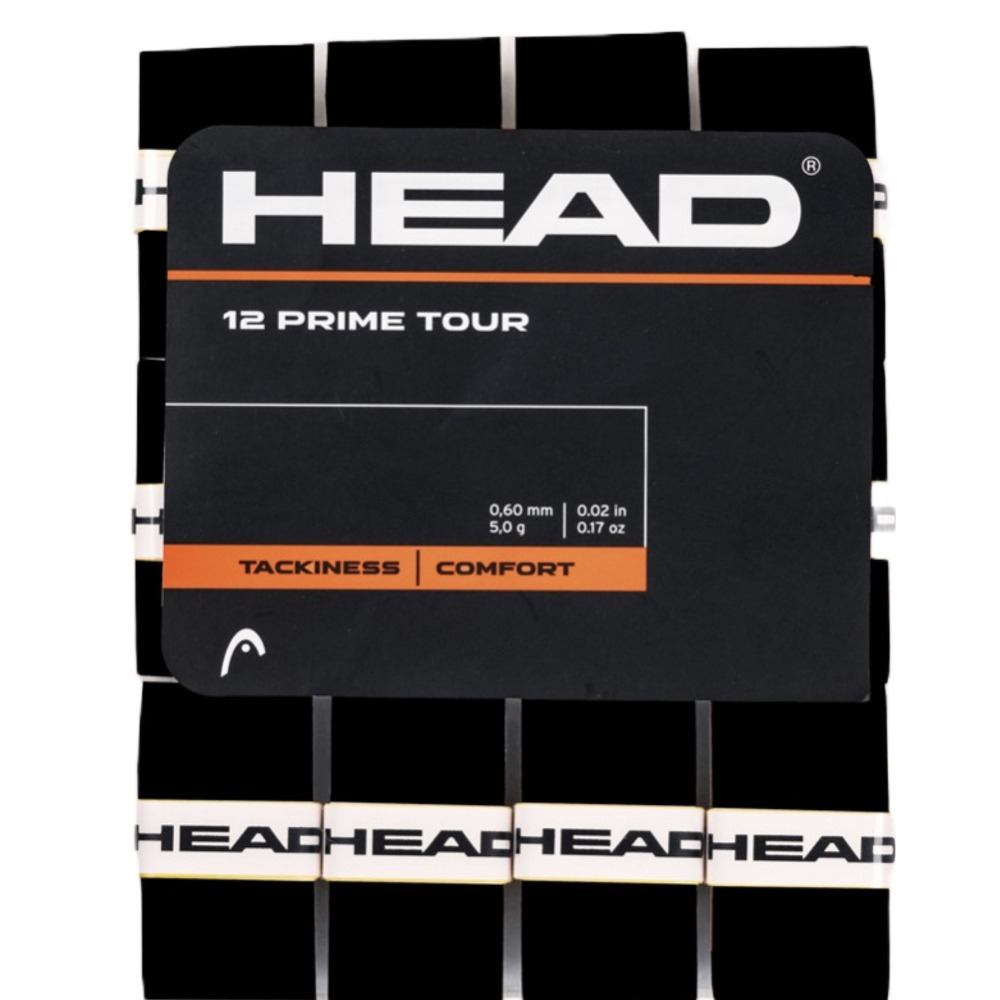 285631 Head Prime Tour Tennis Racquet Overgrip 12 pack (Black)