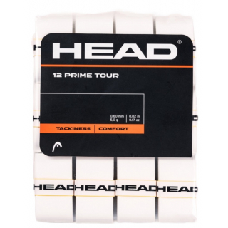285631 Head Prime Tour Tennis Racquet Overgrip 12 pack (White)