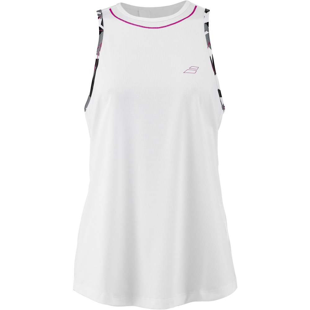 2WS23072Y-1000 Babolat Women's Aero Tennis Training Tank Top (White/White)